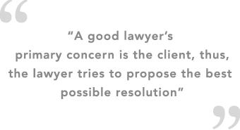 좋은 변호사는 단순히 어떤 이슈에 대하여 위법한지 아닌지를 검토하거나 소송을 수행하는 것 이상의 역할을 수행합니다.